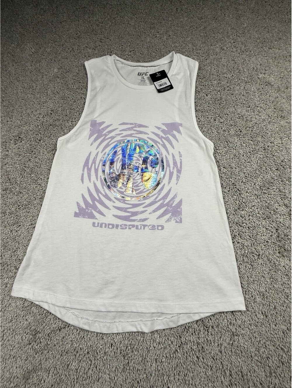 NWT UFC Women’s Tank Top Size L 100% Cotton Mixed Martial Arts